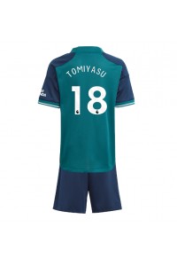 Fotbalové Dres Arsenal Takehiro Tomiyasu #18 Dětské Třetí Oblečení 2023-24 Krátký Rukáv (+ trenýrky)